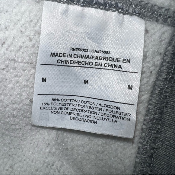 Nike NCAA Clemson Tigers Heavy Crew Neck Sweater Size Medium Grey Cotton - Picture 6 of 7